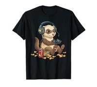 Lindo hurón Controlador de Videojuegos Consola PC Gaming Nerd Camiseta
