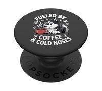 Lindo Husky - Impulsado por el café y Las narices frías PopSockets PopGrip Adhesivo