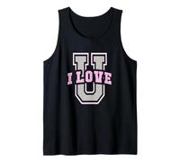 Lindo I Love You Mamá Hija Universidad Universidad Educación Go Camiseta sin Mangas