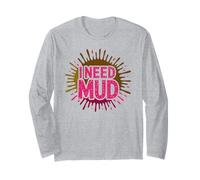 Lindo i Need MUD Run Mudding Buddies Muddy Squad Outfit Manga Larga