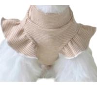 Lindo invierno negro hongo mangas de encaje cuello alto capa base dulce mascota perro gato ropa perro perro cachorro ropa abrigo chaquetas (XL, marrón)