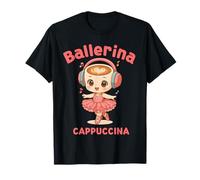 Lindo Italiano Brainrot Meme Bailarina Capuchino Gen Z Niños Camiseta
