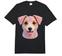 Lindo Jack Russell con Conchas Marinas y Conchas de Playa de Verano Comfort Colors Adult Heavyweight T-Shirt