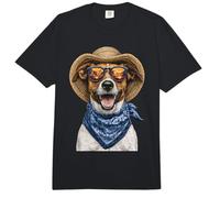 Lindo Jack Russell con Gafas de Sol y Sombrero de Paja Perro Verano Comfort Colors Adult Heavyweight T-Shirt