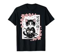 Lindo japonés Sakura - Clásico Lindo Gato Samurai bebé Kawaii Camiseta