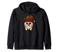 Lindo jardín gnomos Diente Divertido Navidad Odontología Sudadera con Capucha