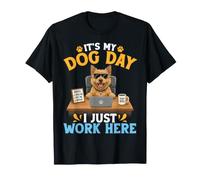 Lindo Jefe de Norwich Terrier, es el día de mi Perro, Solo Trabajo aquí Camiseta