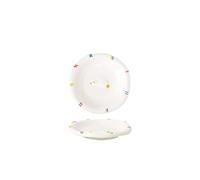 Lindo juego completo de platos y cuencos de cerámica para el hogar, color bajo vidriado, cuenco de sopa de doble asa, yogur, vajilla y cuchara