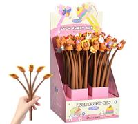 Lindo juego de bolígrafos Capybara - 48 bolígrafos de dibujos animados de Capibara agitadores de 0.5 mm | Divertidos bolígrafos de juguete para la ansiedad para tomar notas de los estudiantes |