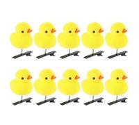 Lindo Juego de Horquillas de Pato - 10PCS Clips de Animales, Estilo de Dibujos Animados | accesorios amarillos para el cabello para niños, adolescentes, adultos, decoración creativa,