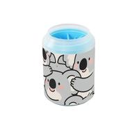 Lindo juego de limpieza de pies de cerdas de silicona suave para perros de tamaño mediano a grande, reutilizable, con diseño de koala, color gris koala
