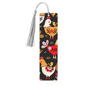 Lindo juego de marcadores de madera de gallo para leer, 5 piezas de clips de marca de libros bonitos y cuidadosos regalos para amantes