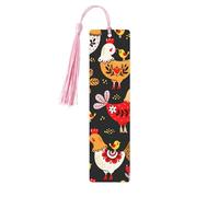 Lindo juego de marcadores de madera de gallo para leer, 5 piezas de clips de marca de libros bonitos y cuidadosos regalos para amantes