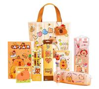 Lindo juego de material escolar - Juego de fundas de notas adhesivas de papelería con tapa, juego de organización completo | Adolescentes chicos niñas estudiantes niños guardería aula estudio