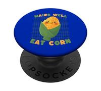 Lindo Juego de Palabras de maíz maíz Bien Comer maíz PopSockets PopGrip Adhesivo