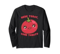 Lindo Juego de Palabras de Tomate aquí Hoy Pasado Tomate Humor Manga Larga