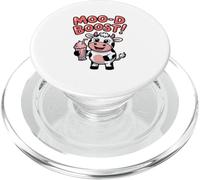 Lindo Juego de Palabras de Vaca de Dibujos Animados, Moo-d-Boost! PopSockets PopGrip para MagSafe
