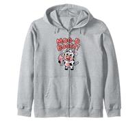 Lindo Juego de Palabras de Vaca de Dibujos Animados, Moo-d-Boost! Sudadera con Capucha