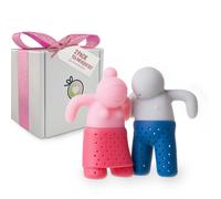 Lindo juego de regalos de infusor de t para t de hoja suelta Un pequeo regalo divertido para amantes del t y parejas de t de silicona en un jueg