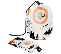 Lindo juego de vectores con ilustraciones de Halloween 1_29 bolsa de cosméticos con cordón organizador multifuncional para maquillaje y artículos de tocador, Multicolor 02,