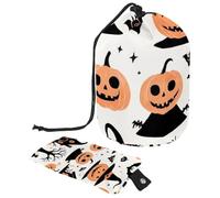 Lindo juego de vectores con ilustraciones de Halloween 1_61, bolsa de cosméticos con mini bolsa con cremallera, bolsa de aseo de viaje para mujer, organizador de maquillaje con cordón, bolsa portátil