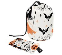 Lindo juego de vectores con ilustraciones de Halloween 2_101, bolsa de cosméticos con mini bolsa con cremallera, bolsa de aseo de viaje para mujer, organizador de maquillaje con cordón, bolsa portátil