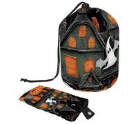 Lindo juego de vectores con ilustraciones de Halloween 2_164 bolsa de cosméticos con mini bolsa con cremallera, bolsa de aseo de viaje para mujer, organizador de maquillaje con cordón, bolsa portátil
