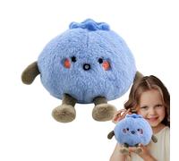 Lindo juguete de lujo de arándanos - muñeca acompañante de peluche pequeña 4 pulgadas | Funny fruts Fruit para niños, adultos mini abrazando juguete suave para decoración de la habitación, escritorio,