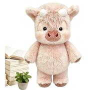 Lindo Juguete De Peluche De Becerro Corriendo - Adorable Muñeca De Va-ca Corriendo De Felpa De 23,62 Pulgadas | Animal De Peluche De Ja-balí De Dibujos Animados Suave Y Tierno para Niños (Rosa)