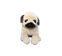 Lindo juguete de peluche de perro Pug, animal de peluche de perro arrugado, muñeca Pug suave for , juguete de peluche de perro mascota realista, regalo de cumpleaños for y niñas.(Sitting posture)