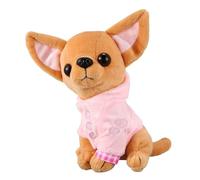 Lindo Juguete Para Perros De Cachorro | Chihuahua Stray Realmente Callejero | Sweet Doll Pup -Red In Plush | Adorable Regalo Para Niños Decoración Del Hogar Adorno De Dormitorio Compañero 17 Cm Rosa