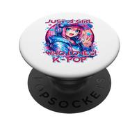 Lindo K-Pop Cumpleaños K Pop Kids This Girl Loving K-Pop PopSockets PopGrip Adhesivo