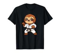 Lindo Karate Perezoso Dibujos Animados Comic Niños Artes Marci Camiseta