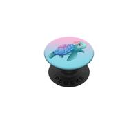 Lindo Kawaii Amante de los Animales de la Flor de Tortuga Marina PopSockets PopGrip Adhesivo