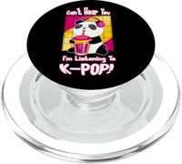 Lindo Kawaii Boba Panda Can't Hear You I'm Listening K-Pop PopSockets PopGrip para MagSafe