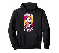 Lindo Kawaii Boba Panda Can't Hear You I'm Listening K-Pop Sudadera con Capucha