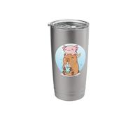 Lindo kawaii Bubble Tea Axolotl Capibara Vaso térmico de acero inoxidable de doble pared