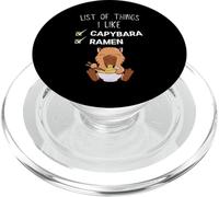 Lindo Kawaii Capybara List of Things I Like Ramen Lover PopSockets PopGrip para MagSafe