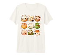 Lindo Kawaii Dumpling Pastel Anime Asiático Comida Amante Niños Niña Camiseta Premium