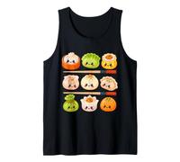 Lindo Kawaii Dumpling Pastel Anime Asiático Comida Amante Niños Niña Camiseta sin Mangas