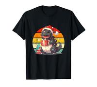 Lindo Kawaii Holiday Santa Kaiju con Grandes Regalos Camiseta