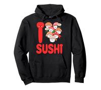 Lindo Kawaii I Love Sushi Sudadera con Capucha