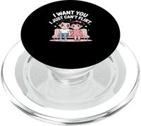 Lindo Kawaii I Want You I Just Can't Flirt PopSockets PopGrip para MagSafe