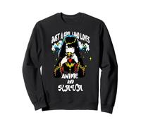 Lindo Kawaii Just A Girl Who Loves Anime Y Kava Tea Drink Sudadera