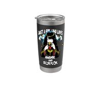 Lindo Kawaii Just A Girl Who Loves Anime Y Kava Tea Drink Vaso térmico de acero inoxidable de doble pared
