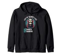 Lindo Kawaii Panda Lista De Cosas Que Me Gustan Los Videojuegos Am Sudadera con Capucha