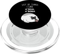 Lindo Kawaii Seal Animal Lista De Cosas Que Me Gustan Boba Lover PopSockets PopGrip para MagSafe