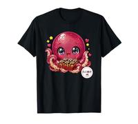 Lindo Kawaii Takoyaki Chibi Pulpo Japonés Street Food Camiseta