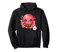 Lindo Kawaii Takoyaki Chibi Pulpo Japonés Street Food Sudadera con Capucha