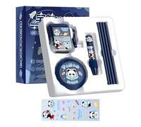 Lindo kit de papelería | Set de papelería Lindo con diseño de dibujos animados para | Regalos Fiesta Incluyendo Mini Aspirador Eléctrico, Tamaño del Rayo, Borrador, Lápices Para Niños Niñas